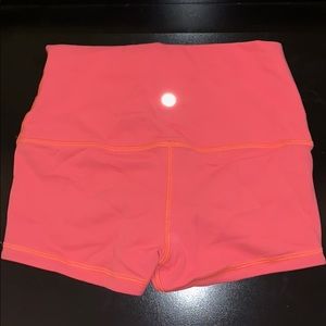Lulu Lemon pink hot shorts
